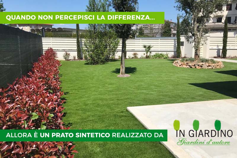 Prato sintetico per giardino posa professionale a Forte dei Marmi e Versilia